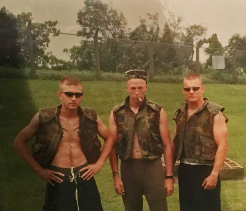 Our Executive Director Christopher Baity (middle) with Morris Earnest (left) and Adam Cann (right) in Okinawa 2002.