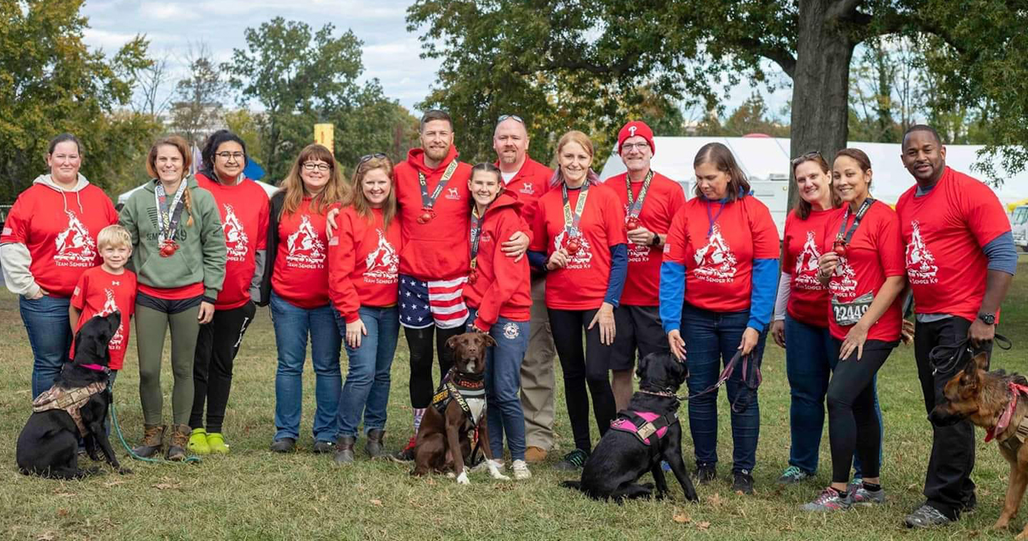 Service Dogs Finish Last Mile of Marine Corps Marathon, Raise $50,000 to Help Disabled Veterans